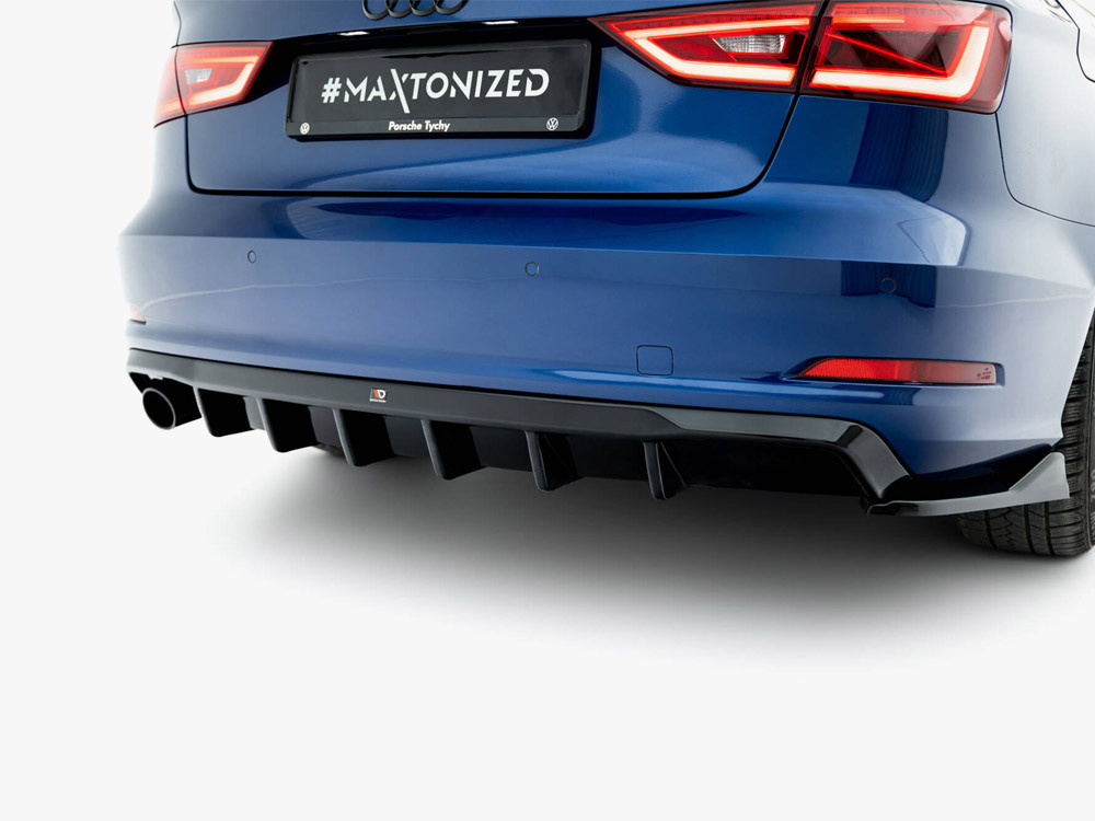 Maxton Rear Valance Audi A3 Sedan 8V (Version with single exhaust tips on one side) Maxton Rear Valance Audi A3 Sedan 8V (Version with single exhaust tips on one side)