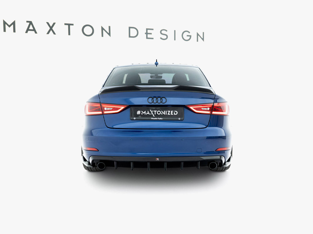 Maxton Rear Valance Audi A3 Sedan 8V (Version with single exhaust tips on both sides) Maxton Rear Valance Audi A3 Sedan 8V (Version with single exhaust tips on both sides)