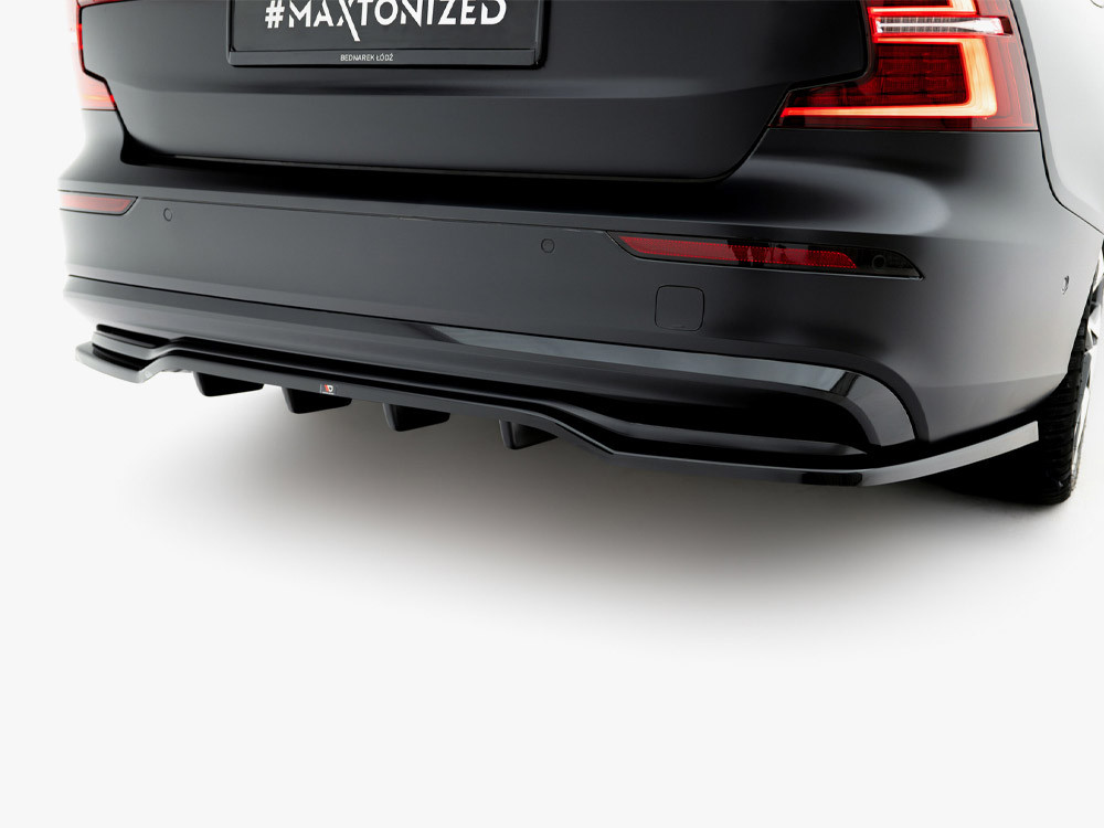 Maxton Rear Splitter (Vertical Bars) Volvo S60 / V60 R-Design Mk3 Facelift