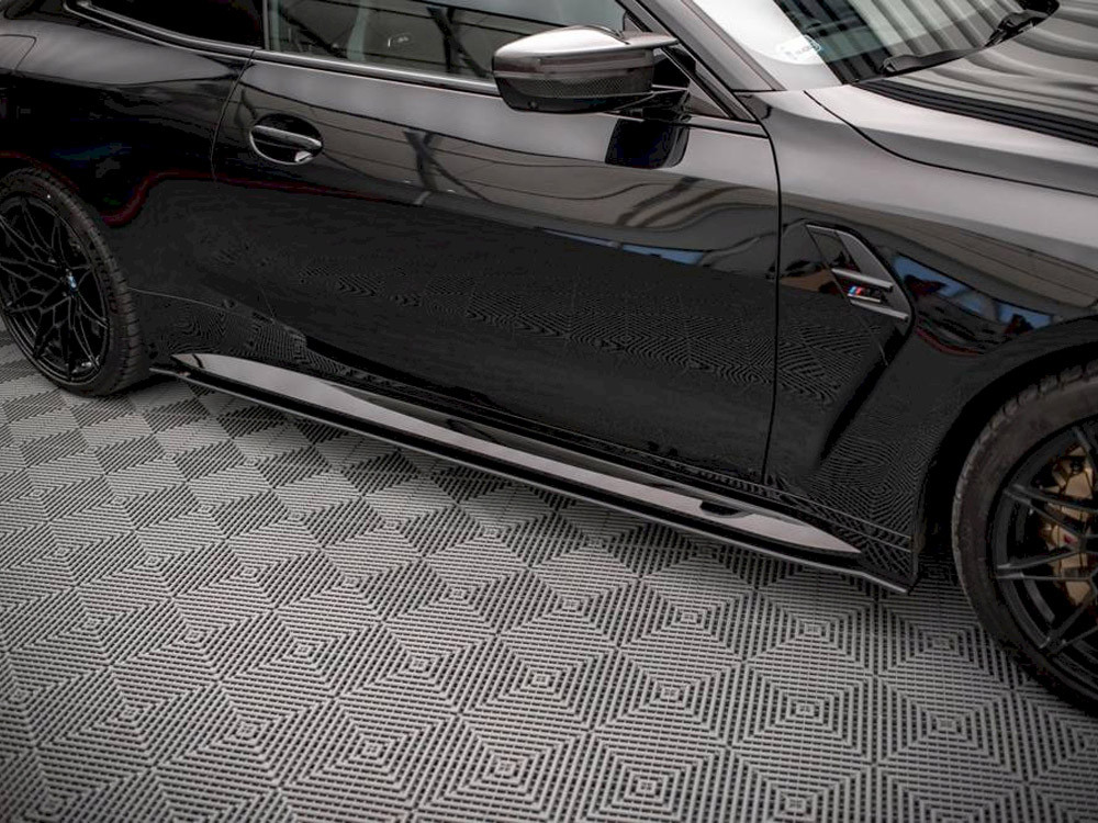 Maxton Street PRO Side Skirts Diffusers Bmw M4 G82 (2021-) - Black-Red