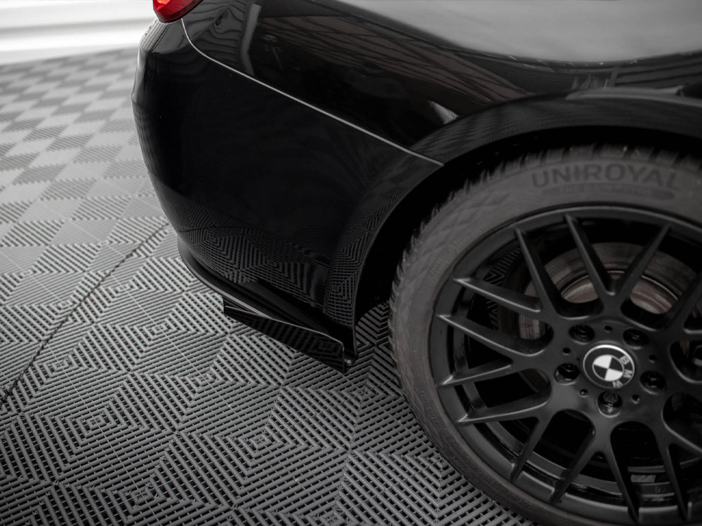 Maxton Street PRO Rear Diffuser + Flaps BMW 4 Gran Coupe F36 - Black-Red + Gloss Flaps