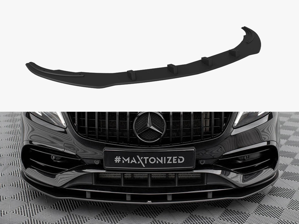 Maxton Street PRO Front Splitter Mercedes-Benz A AMG-Line W176 Facelift - Black-Red Maxton Street PRO Front Splitter Mercedes-Benz A AMG-Line W176 Facelift - Black-Red