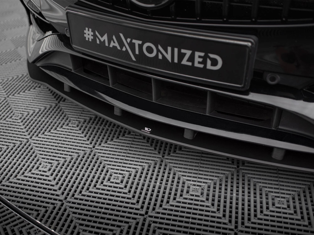 Maxton Street PRO Front Splitter Mercedes-Benz A AMG-Line W176 Facelift - Black-Red Maxton Street PRO Front Splitter Mercedes-Benz A AMG-Line W176 Facelift - Black-Red