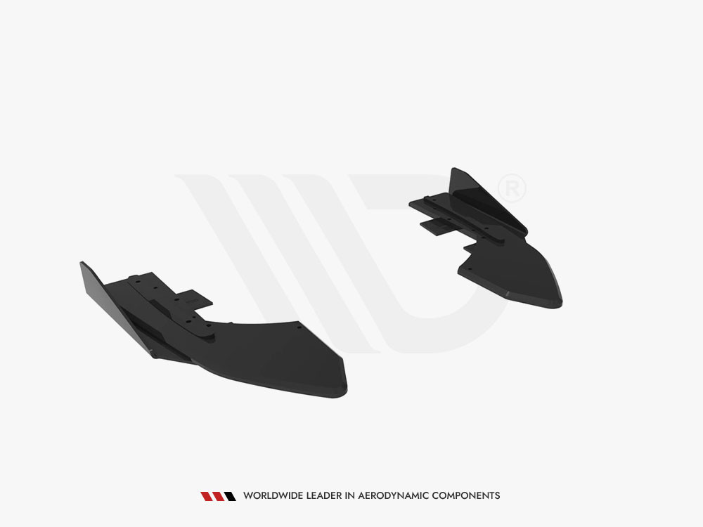Maxton Street Pro Rear Side Splitters + Flaps Audi RS3 Sedan 8V Facelift - Black-Red + Gloss Flaps Maxton Street Pro Rear Side Splitters + Flaps Audi RS3 Sedan 8V Facelift - Black-Red + Gloss Flaps