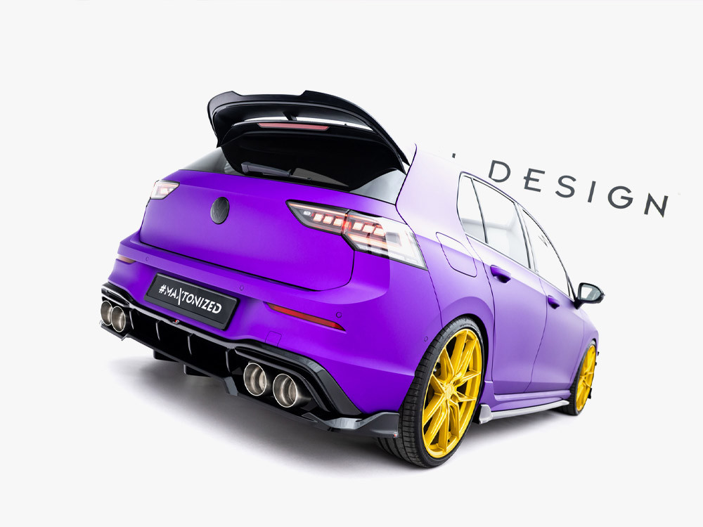Maxton Rear Splitter (Vertical Bars) V.1 Volkswagen Golf R Mk8 / Mk8 Facelift Maxton Rear Splitter (Vertical Bars) V.1 Volkswagen Golf R Mk8 / Mk8 Facelift