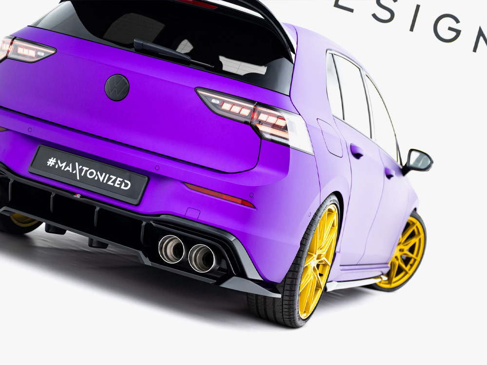 Maxton Rear Splitter (Vertical Bars) V.2 Volkswagen Golf R Mk8 / Mk8 Facelift
