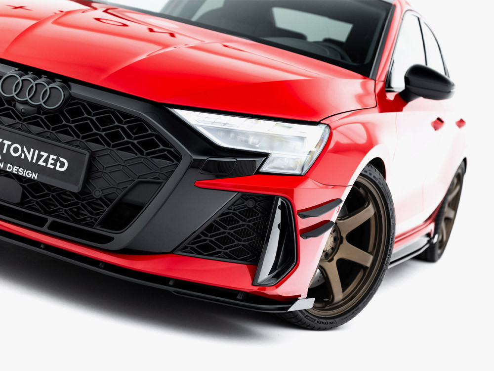 Maxton Street PRO Front Splitter + Flaps Audi RS3 Sedan 8Y Facelift Maxton Street PRO Front Splitter + Flaps Audi RS3 Sedan 8Y Facelift