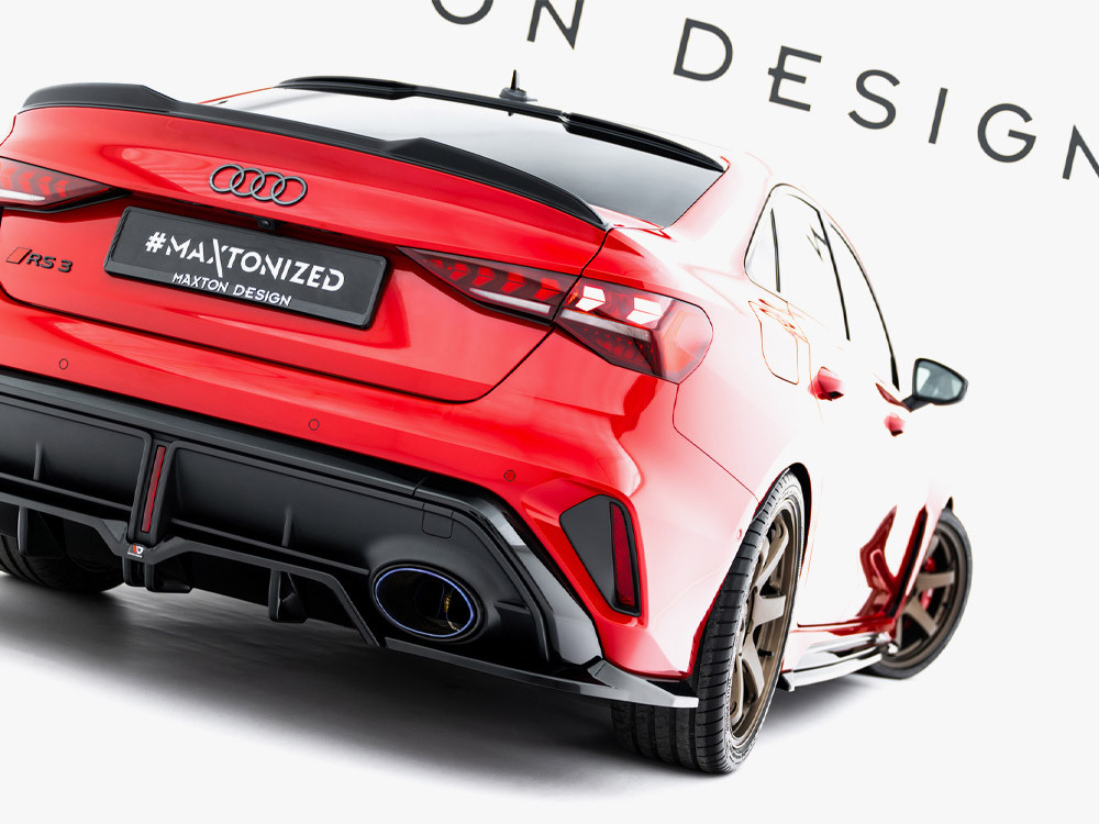 Maxton Rear Splitter (Vertical Bars) V.1 Audi RS3 Sedan 8Y Facelift Maxton Rear Splitter (Vertical Bars) V.1 Audi RS3 Sedan 8Y Facelift