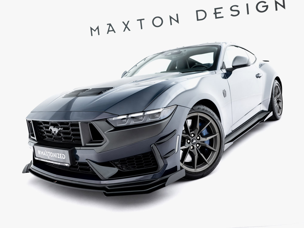 Maxton Street PRO Front Splitter + Flaps Ford Mustang Dark Horse Mk7 Maxton Street PRO Front Splitter + Flaps Ford Mustang Dark Horse Mk7