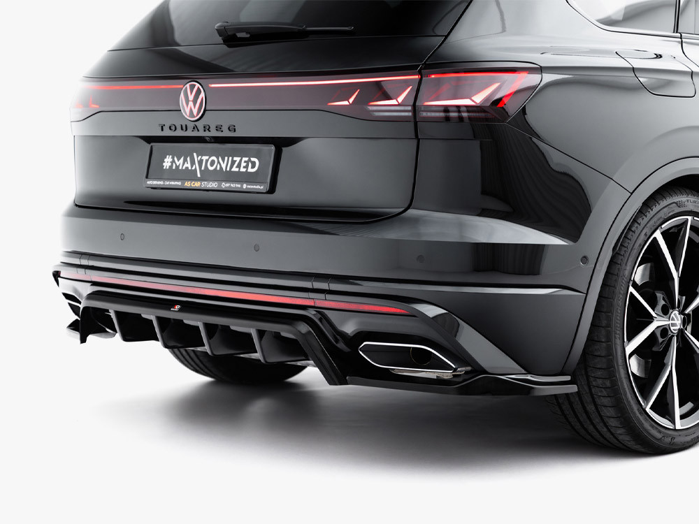 Maxton Rear Splitter (Vertical Bars) Volkswagen Touareg R-Line Mk3 Facelift Maxton Rear Splitter (Vertical Bars) Volkswagen Touareg R-Line Mk3 Facelift
