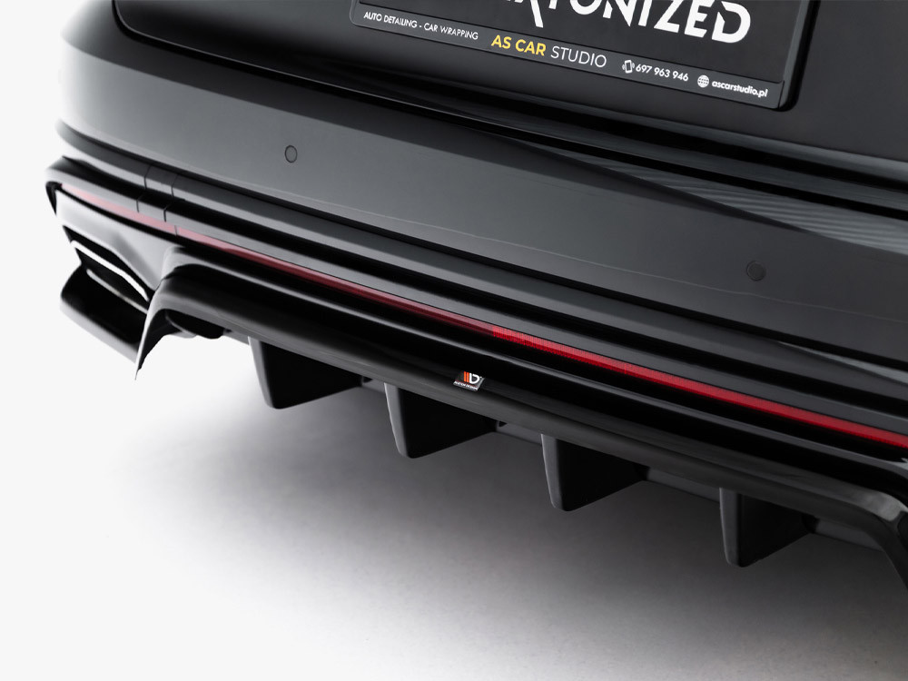 Maxton Rear Splitter (Vertical Bars) Volkswagen Touareg R-Line Mk3 Facelift Maxton Rear Splitter (Vertical Bars) Volkswagen Touareg R-Line Mk3 Facelift