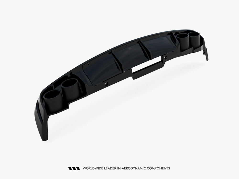Maxton Rear Valance + Exhaust Ends Imitation Audi A6 Sedan / Avant C8 / C8 Facelift - Black Tips
