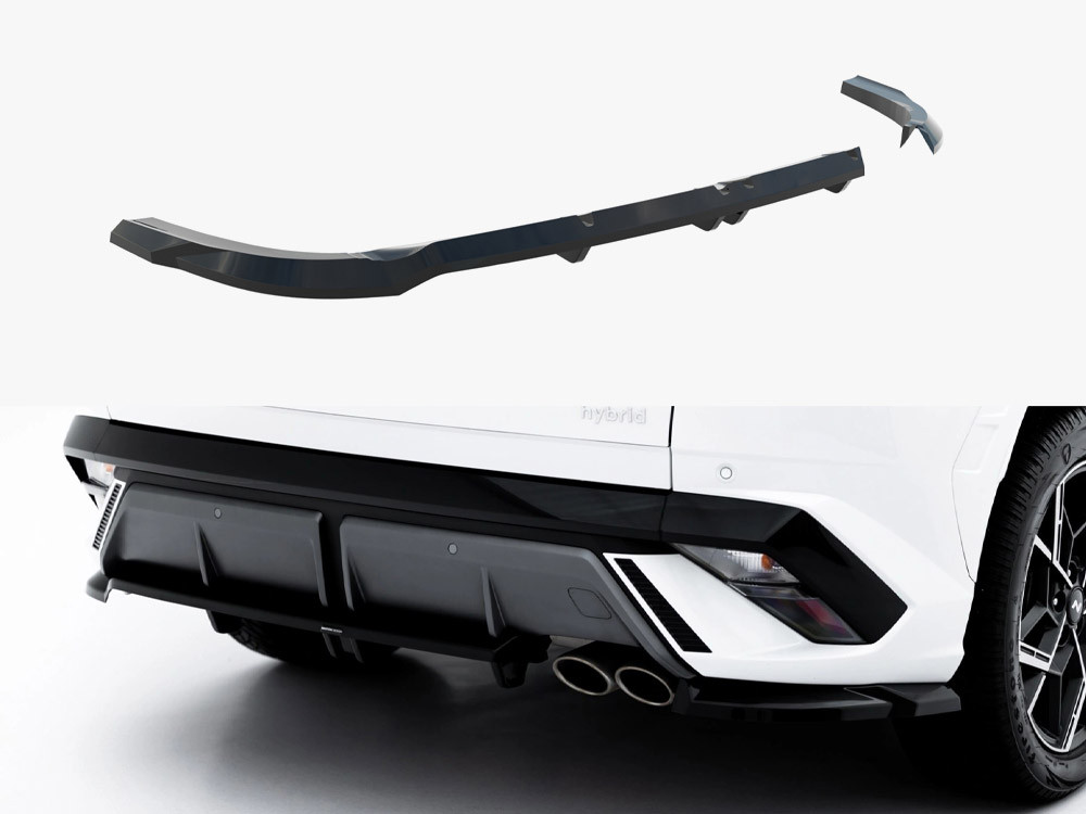 Maxton Rear Splitter (Vertical Bars) Hyundai Tucson N-Line Mk4 Facelift