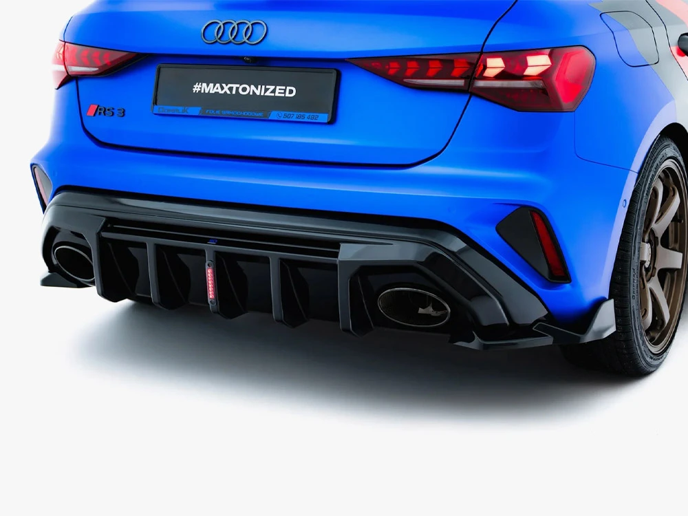 Maxton Rear Valance Audi RS3 8Y Sportback 8Y Facelift (Version with LED light)