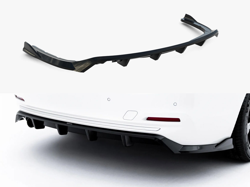 Maxton Rear Splitter (Vertical Bars) BMW 3 Sportline Sedan / Touring F30 / F31