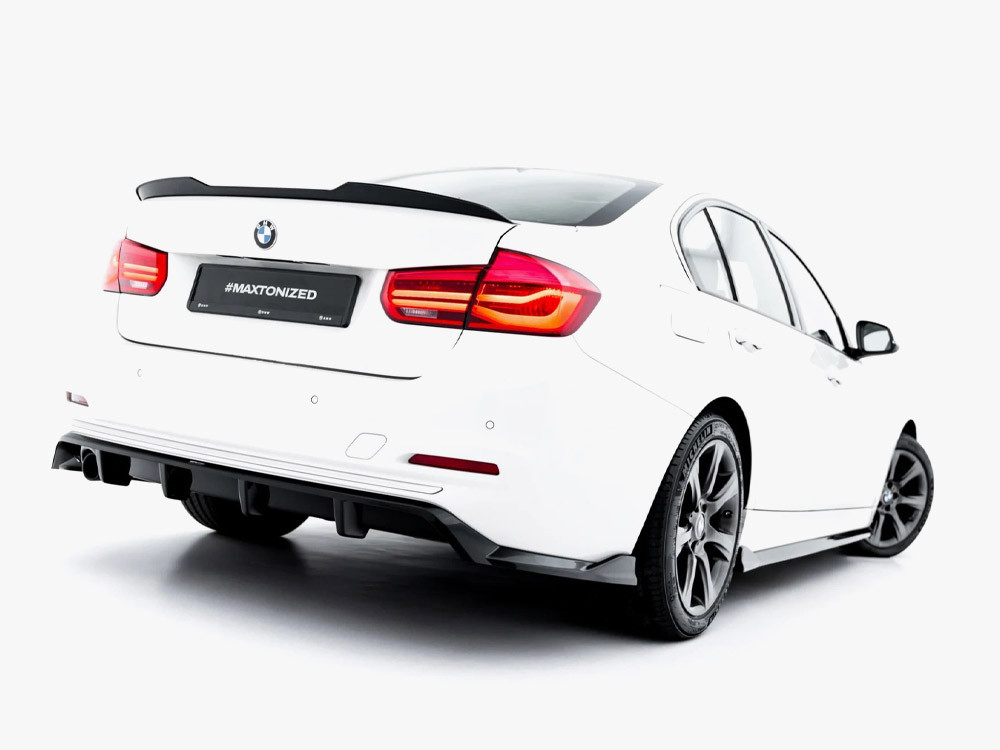 Maxton Rear Splitter (Vertical Bars) BMW 3 Sportline Sedan / Touring F30 / F31
