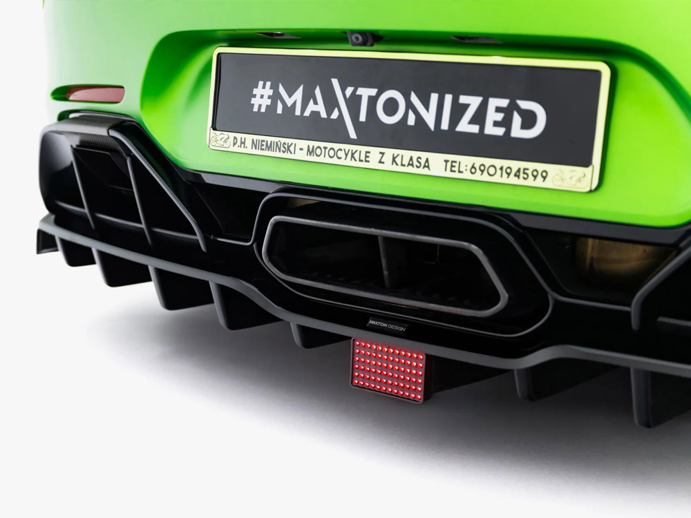 Maxton Rear Splitter (Vertical Bars) + LED Mercedes-AMG GT R C190 Facelift