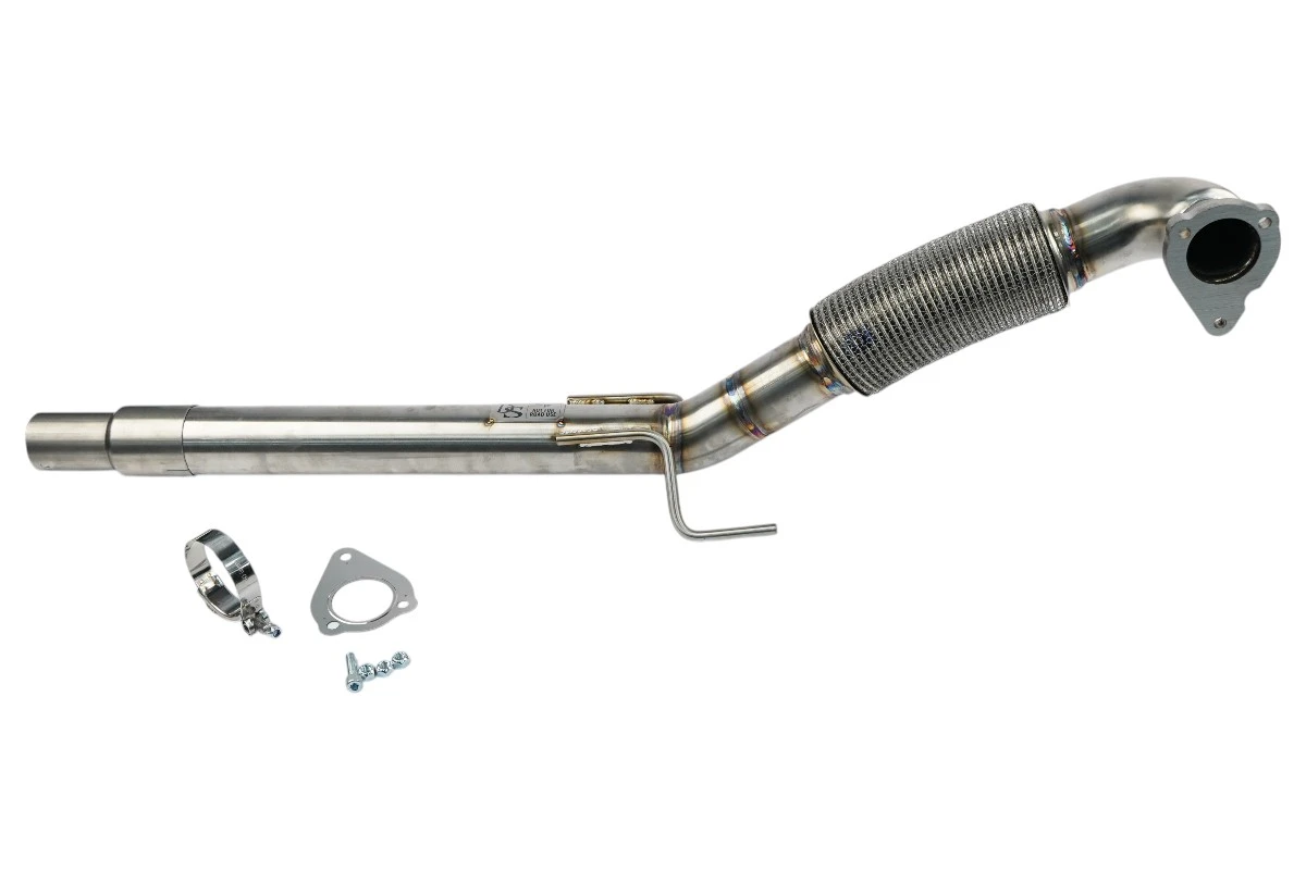 Darkside 2.5" Stainless De-Cat Downpipe for 1.9 TDi Seat Ibiza, VW Polo and Skoda Fabia Darkside 2.5" Stainless De-Cat Downpipe for 1.9 TDi Seat Ibiza, VW Polo and Skoda Fabia