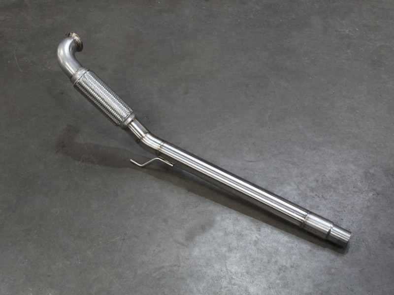 Darkside 2.5" Stainless De-Cat Downpipe for Mk5 2.0 TDI BKD PD140 2WD Darkside 2.5" Stainless De-Cat Downpipe for Mk5 2.0 TDI BKD PD140 2WD