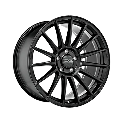 OZ Racing SUPERTURISMO LM MATT BLACK SILVER LETTERING - 19x8.5 - 5x108 - CB: 75 - ET45