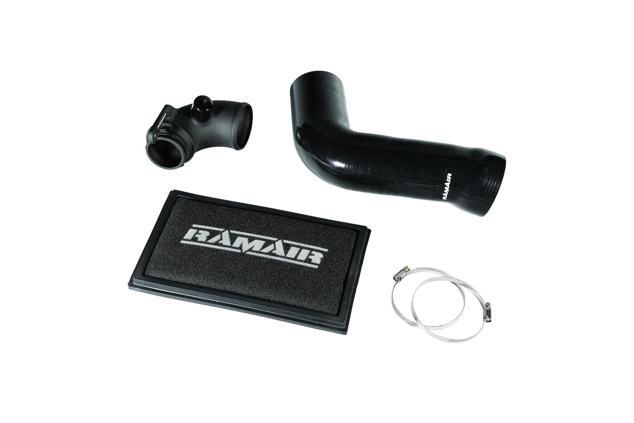 Ramair RPF-3129-RIP-BK-TI - Panel Air Filter Intake Pipe Air Hose & Turbo Elbow - A3 S3 TSI MQB