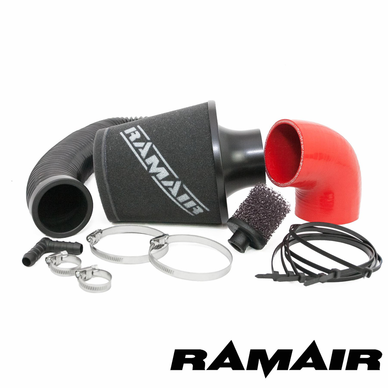 Ramair Performance Foam Induction Kit for Ford Fiesta ST150 MK5 - Red Hose