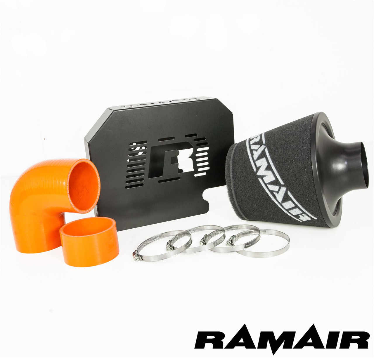 Ramair Performance Foam Induction Kit for MK2 Focus ST with ECU Holder - Orange Hoses Ramair Performance Foam Induction Kit for MK2 Focus ST with ECU Holder - Orange Hoses