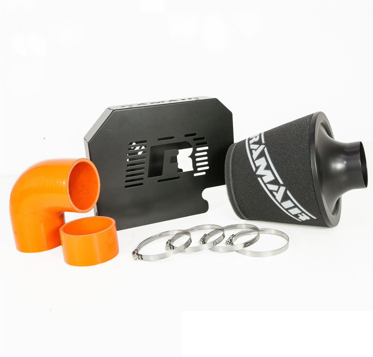 Ramair Performance Foam Induction Kit for MK2 Focus ST with ECU Holder - Orange Hoses Ramair Performance Foam Induction Kit for MK2 Focus ST with ECU Holder - Orange Hoses