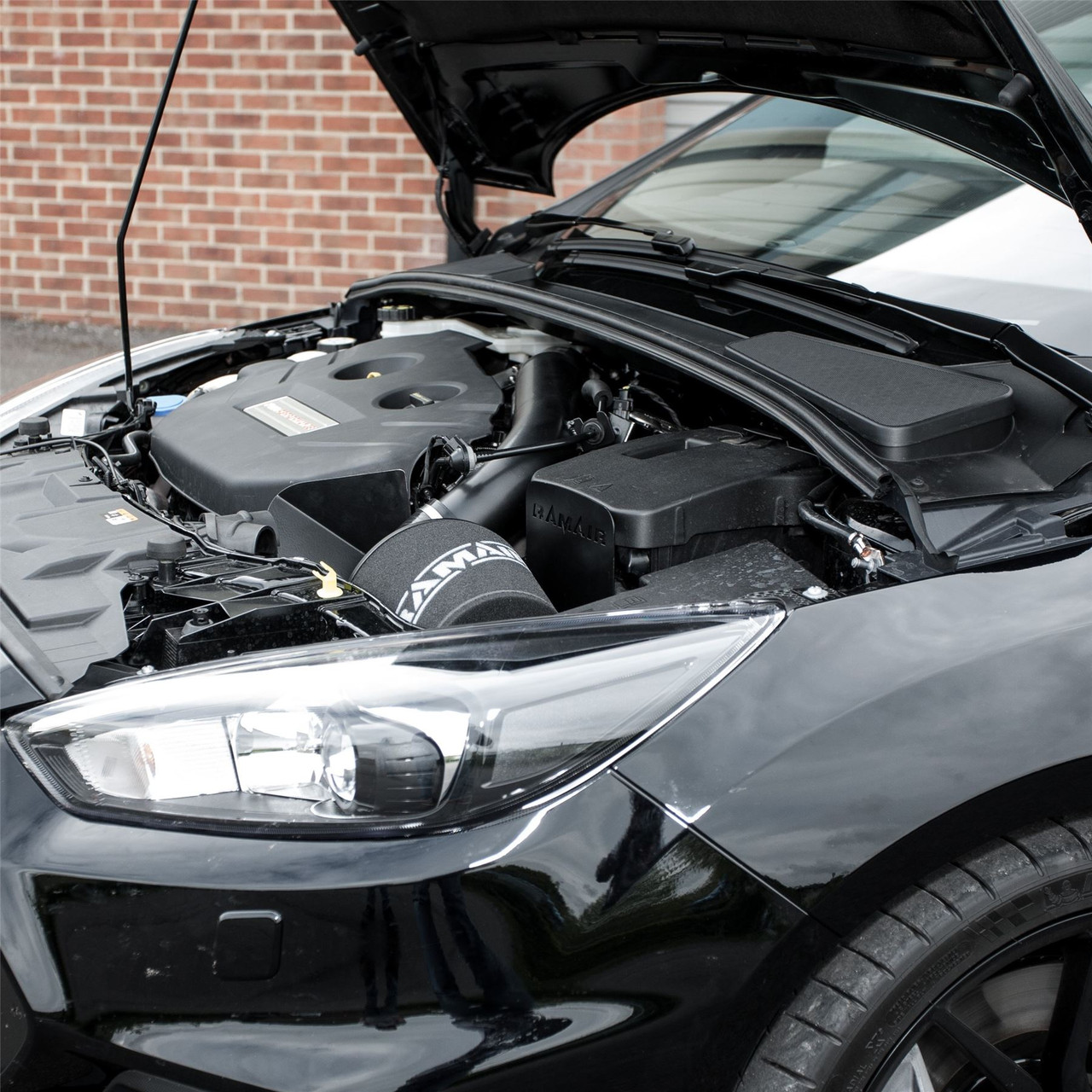 Ramair Performance Foam Induction Kit for 2.3 Ecoboost MK3 Ford Focus RS - Black Hose