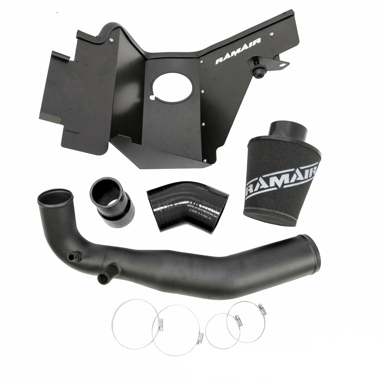 Ramair Performance Foam Induction Kit for 2.3 Ecoboost Ford Mustang - Black Hose