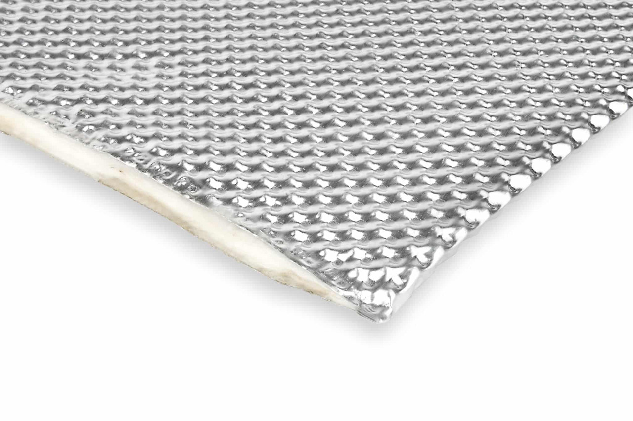 Dual Layer Barrier Heat Shield sheeting - Aluminium, 30cm x 30cm