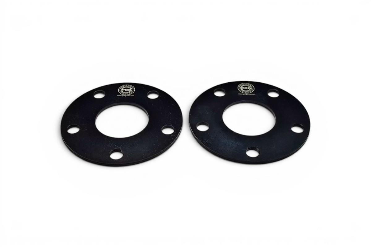 Pair of 5x114.3 PCD 60.1 CB Shim Wheel Spacer (Black)