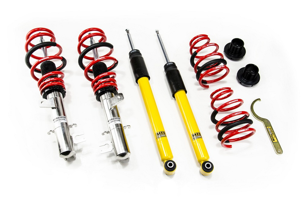 MTS Technik Coilovers (Stance, Inox) for Opel CORSA E (X15) / Alfa Romeo MITO (955)