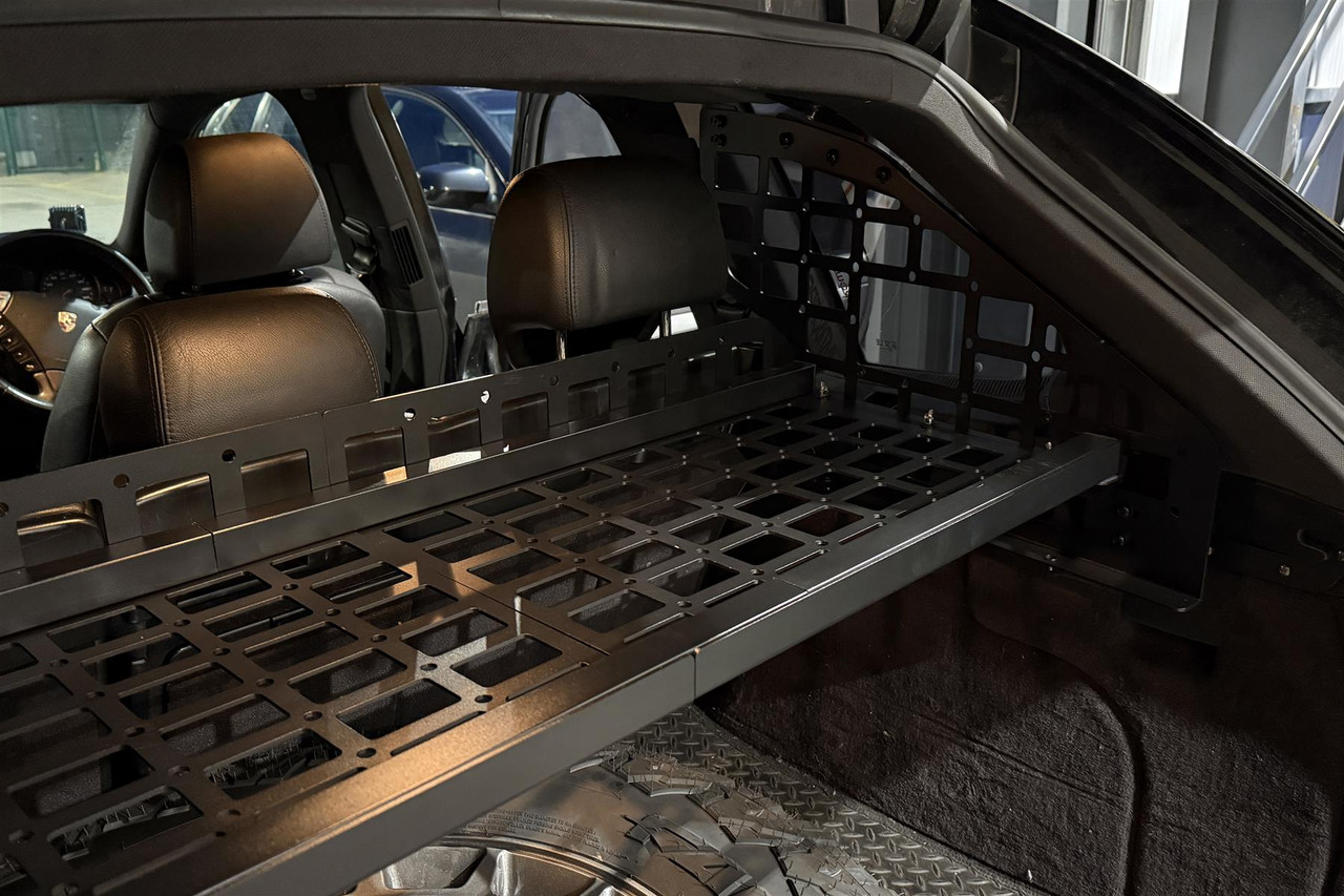 Porsche Cayenne 955 & 957 Boot Storage Molle Panel Shelf with Side Panels