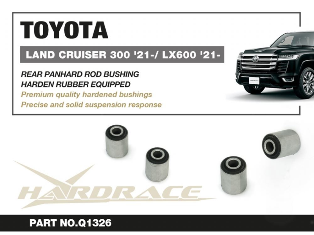 Hardrace TOYOTA LAND CRUISER J300 21- REAR PANHARD ROD BUSHING KIT HARDEN RUBBER 2PCS/SET