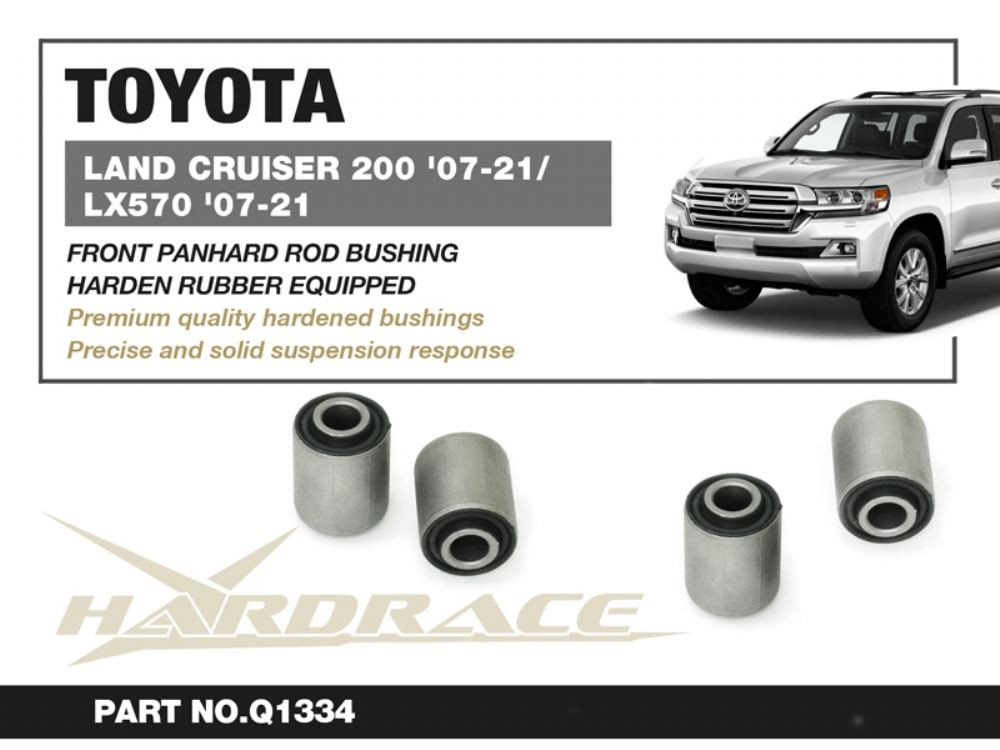 Hardrace TOYOTA LAND CRUISER J200 07-21 REAR PANHARD ROD BUSHING KIT HARDEN RUBBER 2PCS