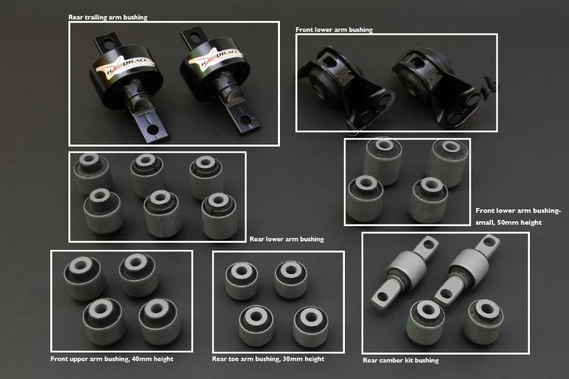 Hardrace Arm Bushings Completed Set Honda Civic, Crx, Integra