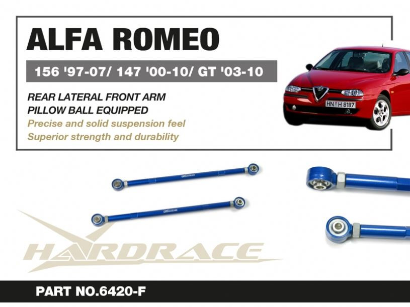 Hardrace Rear Lateral Front Arm Alfa Romeo 147, 156, GT