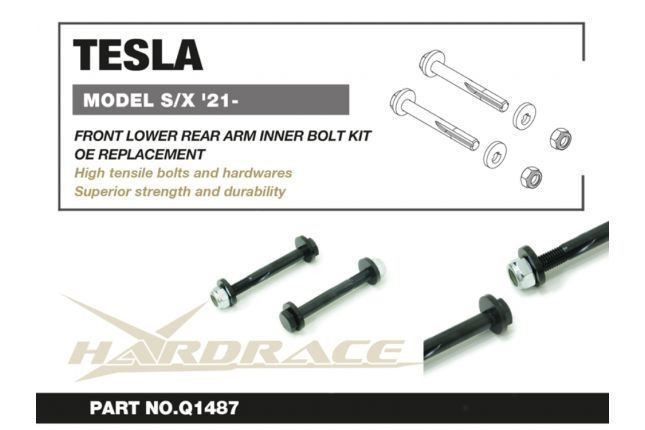 Hardrace Q1487 FRONT LOWER REAR ARM CAM BOLT TESLA MODEL X / S