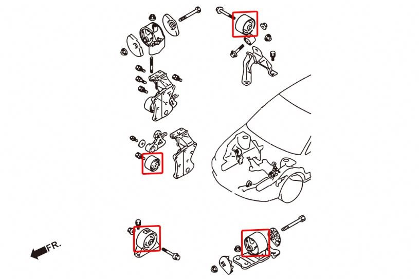 Hardrace Reinforced Mount Bushing Mitsubishi Lancer evolution