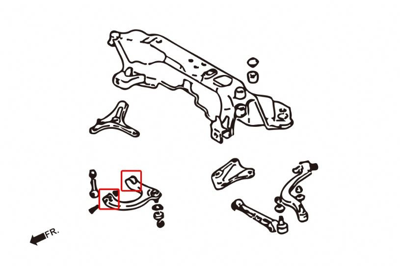 Hardrace Front Upper Arm Bush Mitsubishi Eclipse, Galant