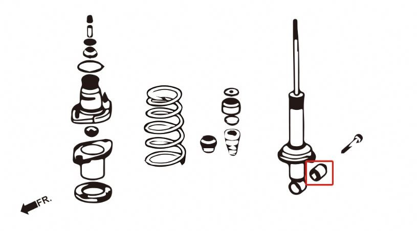 Hardrace Rear Shock Absorber Bushing Honda Integra, RSX