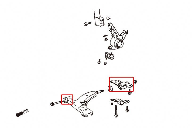 Hardrace Front Lower Arm Bushing Toyota Corolla/altis/auris