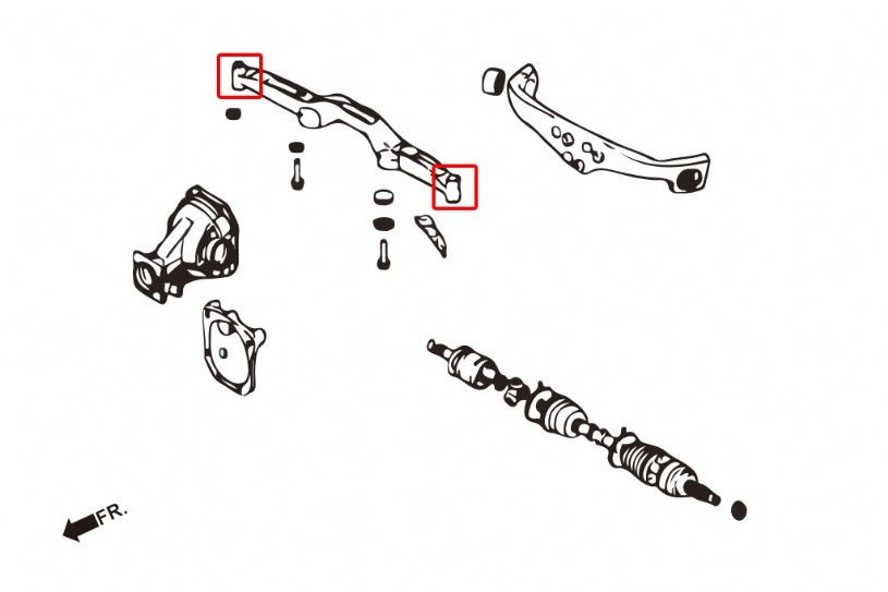 Hardrace Rear Diff Support Member Bush Mitsubishi Lancer evolution