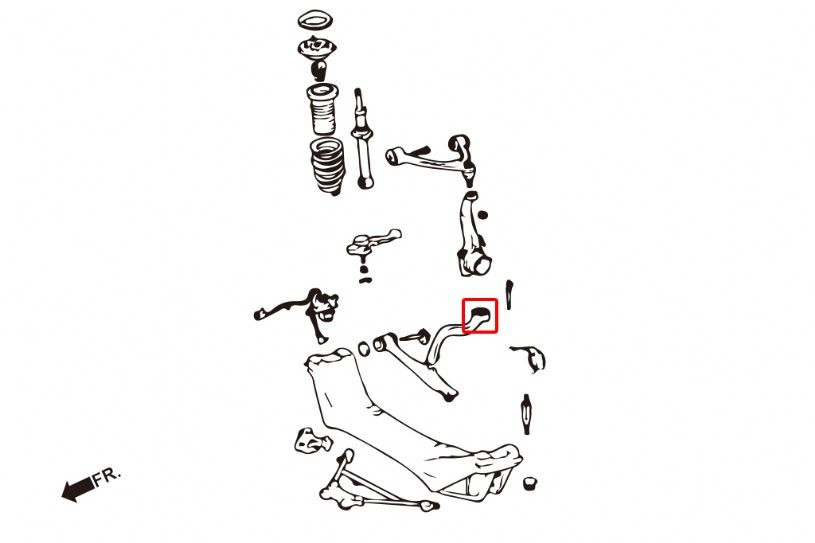 Hardrace Front Tension Rod Bushing Lexus GS, SC, Toyota Aristo