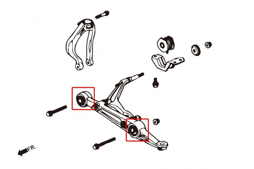 Hardrace Front Lower Arm Bushing Honda Civic, CR-V Hardrace Front Lower Arm Bushing Honda Civic, CR-V