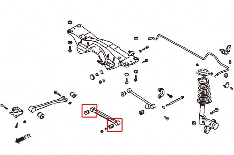 Hardrace Rear Front Lateral Arm Bushing Subaru Forester, Impreza, Legacy/outback