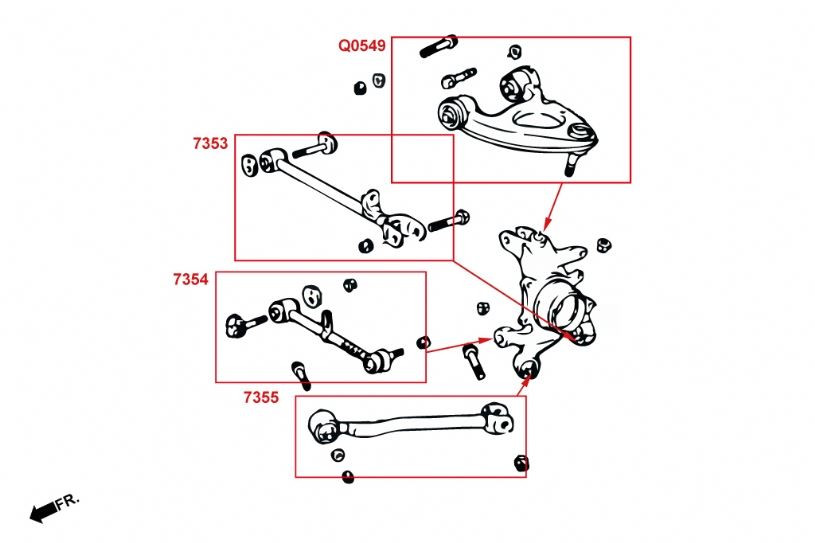 Hardrace Rear Toe Control Arm Lexus LS, Toyota Celsior Hardrace Rear Toe Control Arm Lexus LS, Toyota Celsior