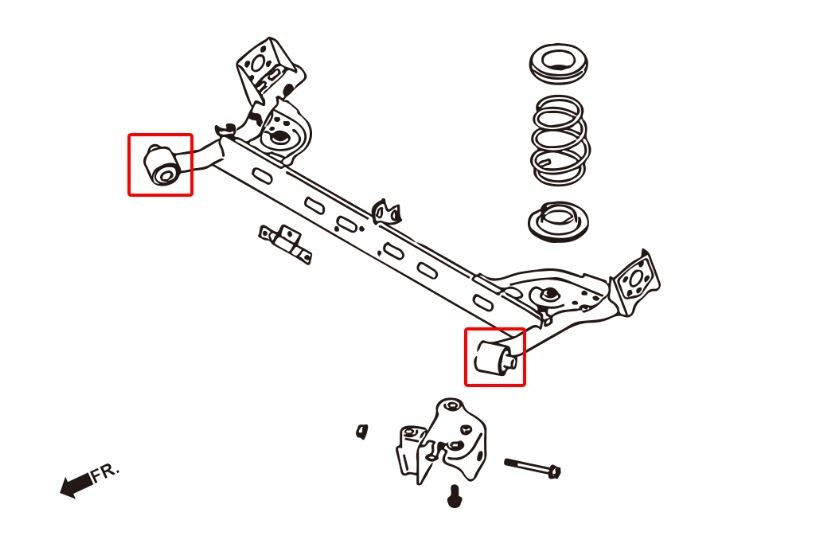 Hardrace Rear Frame Bushing Luxgen, Nissan