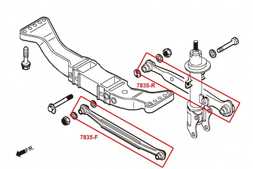 Hardrace Rear Lateral Rear Arm Alfa Romeo 147, 156, GT